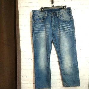 Buffalo David Bitton Evan-X mens jeans sz 34 slim  straight stretch short inseam
